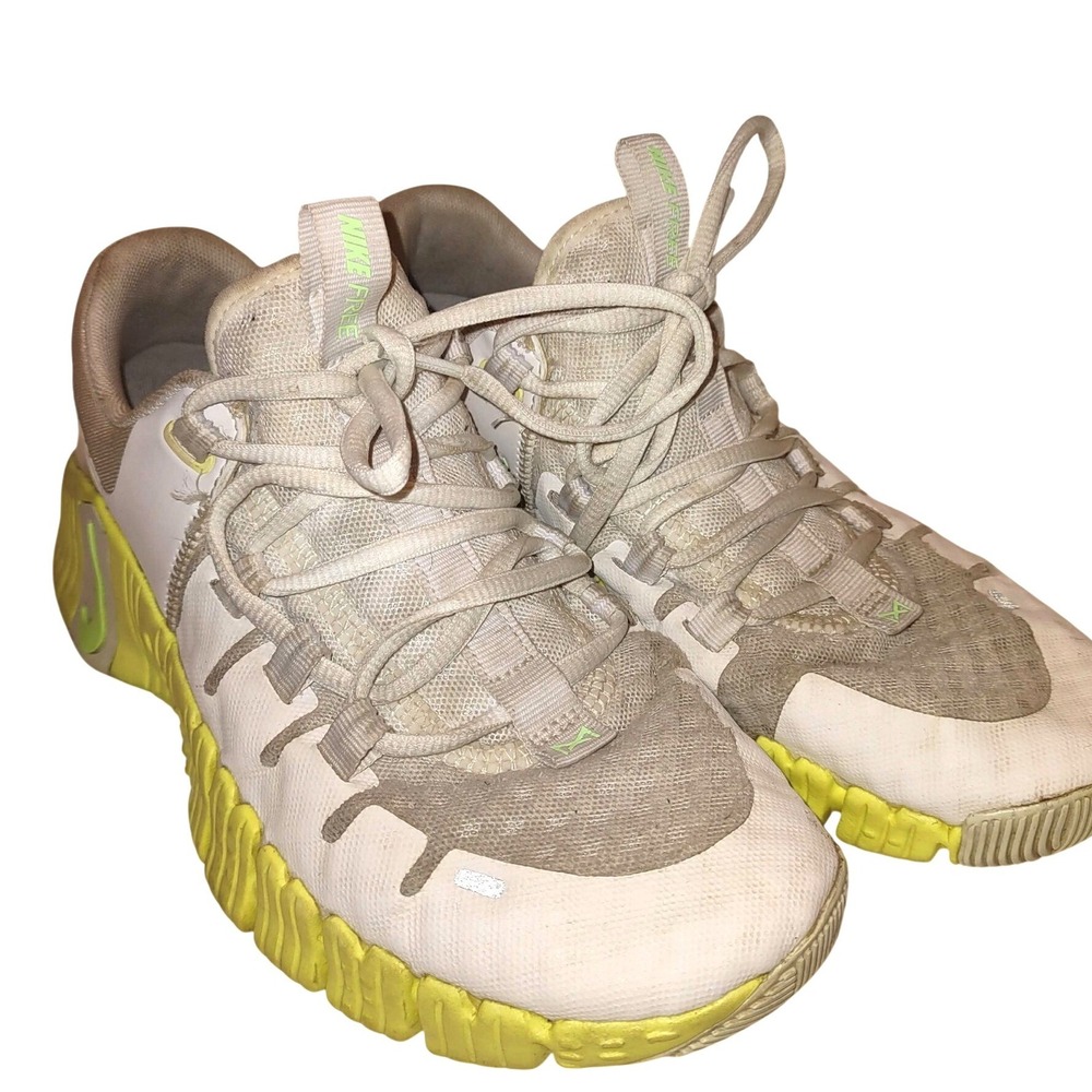 Nike Free Metcon 5 Womens Training Shoes White Volt Yellow DV3950-106 Size 8
